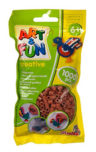 Art and Fun 1.000 Bügelperlen im Beutel braun von Simba