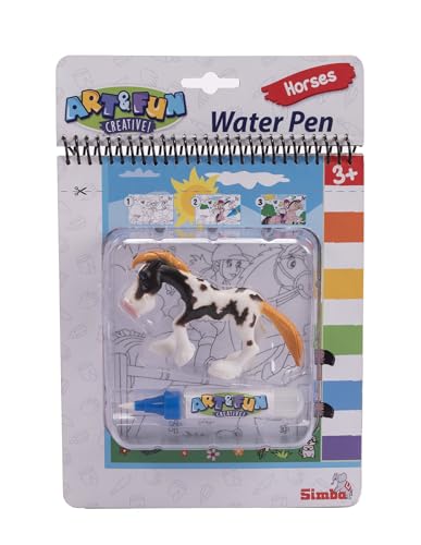 Art und Fun Water Pen Pferde Malbuch, Pferd 10cm, Wasserpinsel, 4 magische Seiten je 17x19cm, ab 3 Jahren Art und Fun Water Pen Pferde Malbuch, Pferd 10cm, Wasserpinsel, 4 magische Seiten je 17x19cm, ab 3 Jahren von Simba