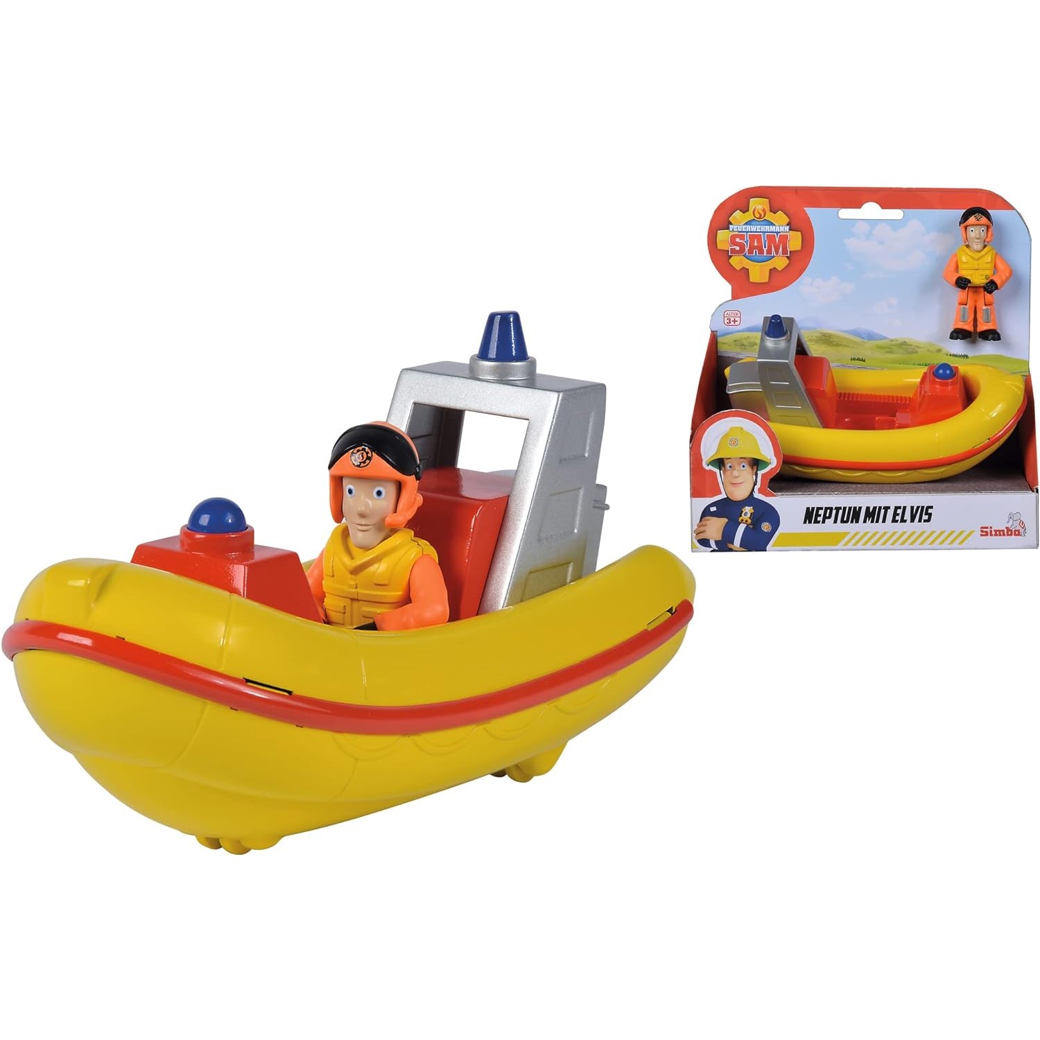 Beiboot Simba Feuerwehrmann Sam Neptun mit Elvis von Simba