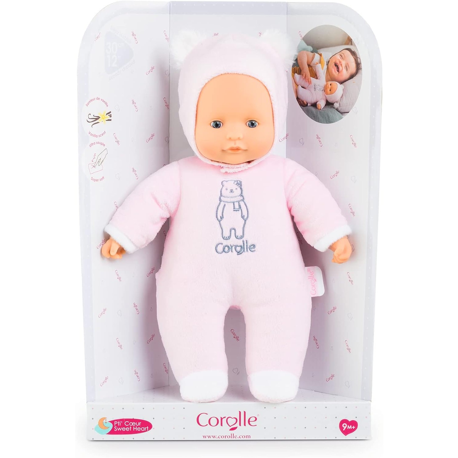 Corolle - Bambola Sweet Heart Pink Bear Cm 30 +9 mesi von Simba