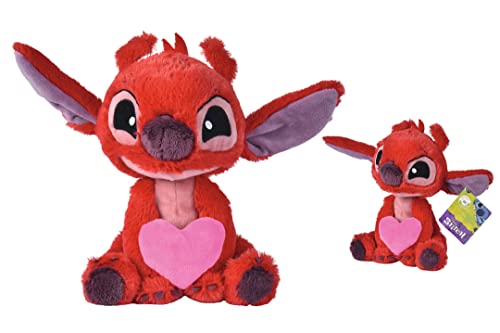 Disney - Lilo & Stitch - Leroy mit Herz 25cm, Kuschelig, Plüsch, ab 0 Jahren von Simba