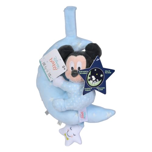 Simba 6315872506 - Disney Mickey Mouse Spieluhr Mond, Glow in the dark, Babyspielzeug, Micky Maus, ab den ersten Lebensmonaten, Multi-colou von Simba