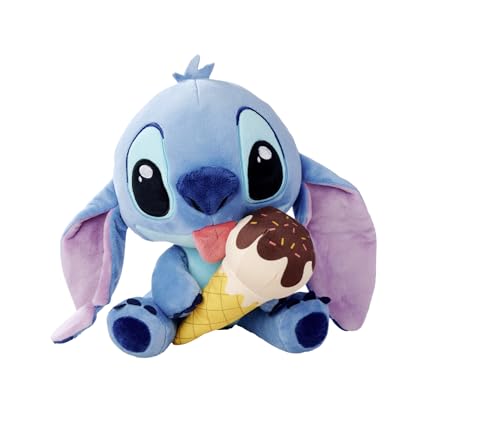 Simba Disney Stitch Kuscheltier mit Eiscreme – Plüschfigur zum Knuddeln, mit Waffel in der Hand, Sommerfeeling mit herausgestreckter Zunge, weicher Kuschelfreund, blau, 25 cm, ab 0 Jahren Simba Disney Stitch Kuscheltier mit Eiscreme – Plüschfigur zum Knuddeln, mit Waffel in der Hand, Sommerfeeling mit herausgestreckter Zunge, weicher Kuschelfreund, blau, 25 cm, ab 0 Jahren von Simba