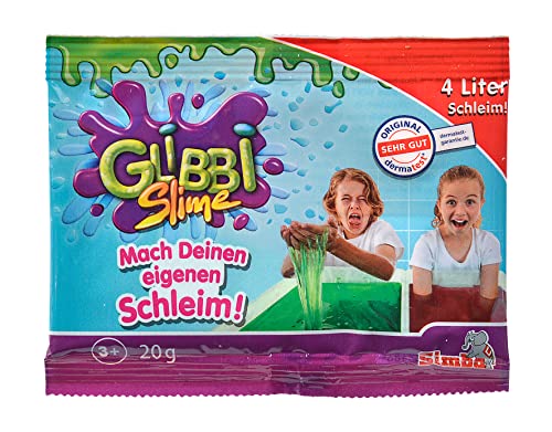 Glibbi Slime Maker, 2-Fach Sortiert, es Wird nur EIN Artikel geliefert, Schleim, Glibber, nur Wasser hinzufügen, Farben rot oder grün, 20g, ab 3 Jahren Glibbi Slime Maker, 2-Fach Sortiert, es Wird nur EIN Artikel geliefert, Schleim, Glibber, nur Wasser hinzufügen, Farben rot oder grün, 20g, ab 3 Jahren von Simba