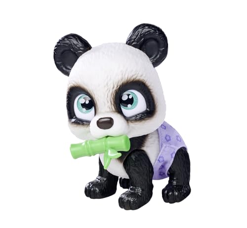 Simba 105950054 Pamper Petz Panda (ca. 15 cm) - Spielzeug-Tier mit Trink- und Nässfunktion für Kinder ab 3 Jahre - interaktives Haustier-Baby mit Spiel-Zubehör und magischer Pfote von Simba