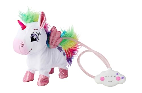 PetZoo Rainbow Unicorn, Spielzeug Haustier, mit Regenbogen-LED Kabelsteuerung, Sounds, läuft, bewegt Kopf und Schweif, 24cm, ab 3 Jahre PetZoo Rainbow Unicorn, Spielzeug Haustier, mit Regenbogen-LED Kabelsteuerung, Sounds, läuft, bewegt Kopf und Schweif, 24cm, ab 3 Jahre von Simba