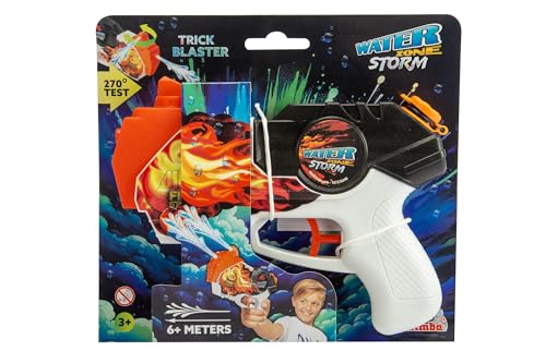 Waterzone Storm Trick Blaster, farbig Bedruckt, Abzugsmechanismus, 270 Grad schwenkbare Mündung, Doppelstrahl, Tankvolumen: 150ml, Reichweite: 6m, 20cm, ab 3 Jahren von Simba