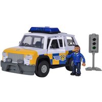 SIMBA 109251096 Feuerwehrmann Sam - Polizeiauto 4x4 mit Polizist-Malcolm-Figur von Simba