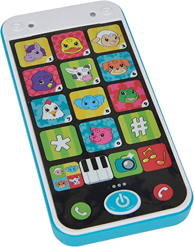 Simba 104010002 ABC Smartphone für Kinder, Spielzeughandy mit Licht, Sound, verschiedenen Melodien und Tiergeräuschen, für Kinder ab 12 Monaten Bunt von ABC