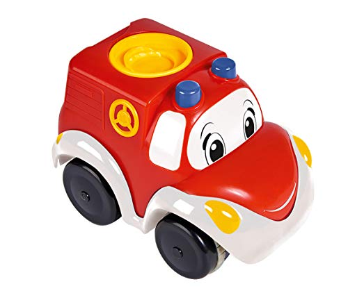 Simba 104010186 - ABC Große Feuerwehr, Press'n Go Fahrzeug wirft Ball aus, 15cm, ab 2 Jahre von Simba