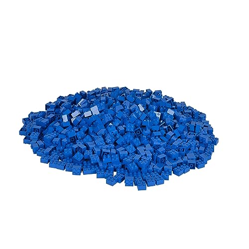 Simba 104114118 - Blox, 1000 Blaue Bausteine Für Kinder Ab 3 Jahren, 4er Steine, Im Karton, Vollkompatibel Mit Vielen Anderen Herstellern, Blau von Simba