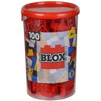 Simba 10411890 - Blox Steine in Dose, Konstruktionsspielzeug, 100, rot von Simba Toys GmbH & Co. KG