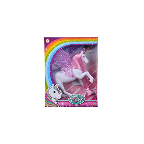 Simba 104342483 - My Sweet Pony Einhorn mit Glitzerflügel - Einhorn (24 cm) Toys mit Beflocktem Stoff und Großen Glitzerflügeln, Spiegel und Kamm Eingebaut, Ab 3 Jahren von Simba