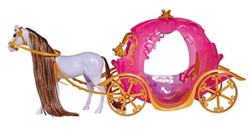 Simba 104663349 - Steffi Love Light Pumpkin Carriage, märchenhafte Kürbiskutsche mit toller Lichtfunktion, 67cm, Puppe 29cm, ab 3 Jahren von Simba