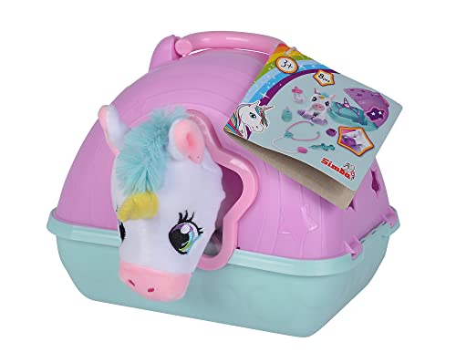 Simba 105542140 - Doktorkoffer mit Plüsch Einhorn, 20cm, Koffer 23x20cm zum Aufklappen, ab 3 Jahre von Simba