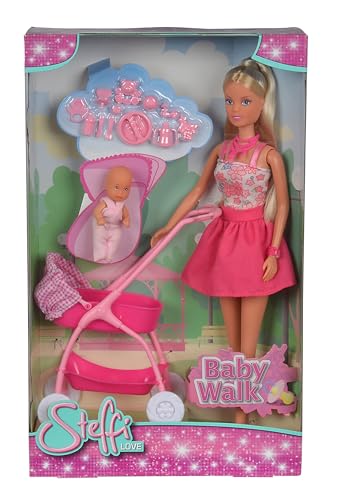 Simba 105733067 - Steffi Love Puppe mit Baby und Kinderwagen, 2-Fach Sortiert, es Wird nur EIN Artikel geliefert, Zubehör, 29cm, ab 3 Jahre Simba 105733067 - Steffi Love Puppe mit Baby und Kinderwagen, 2-Fach Sortiert, es Wird nur EIN Artikel geliefert, Zubehör, 29cm, ab 3 Jahre von Simba