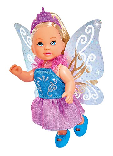 Simba 105733167 - Evi Love Sparkle Fairy, 2-fach sortiert, es wird nur ein Artikel geliefert, Spielpuppe als süße Fee mit tollen Glitzerflügeln, 12cm, ab 3 Jahre von Simba