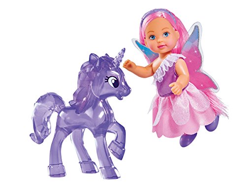 Simba 105733211 - Evi Love Unicorn Friend, Spielpuppe als süße Fee mit farbenfrohen Glitzerflügeln und niedlichem Einhorn, 12cm, ab 3 Jahren Simba 105733211 - Evi Love Unicorn Friend, Spielpuppe als süße Fee mit farbenfrohen Glitzerflügeln und niedlichem Einhorn, 12cm, ab 3 Jahren von Simba