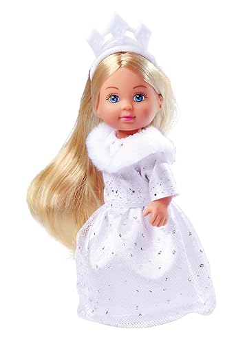 Evi Love Dream Princess, Spielpuppe im traumhaften Winterkleid mit Fellbesatz und Glitzerelementen, 12cm, ab 3 Jahren von Simba