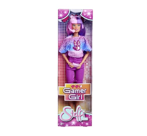 Steffi Love Gamer Girl, Spielpuppe in coolem Gaming-Outfit mit Kopfhörern und Game Controller, 29cm, ab 3 Jahren von Simba