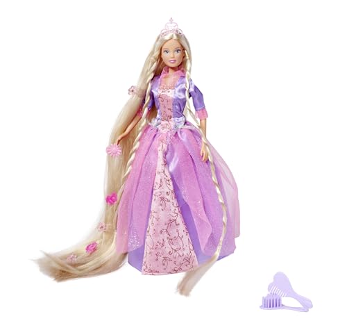 Simba 105738831 - Steffi Love Rapunzel, Steffi als Märchenprinzessin, mit sehr langen Haaren, mit Haarclips, Bürste und Kamm, Ankleidepuppe, 29cm, für Kinder ab 3 Jahren von Simba