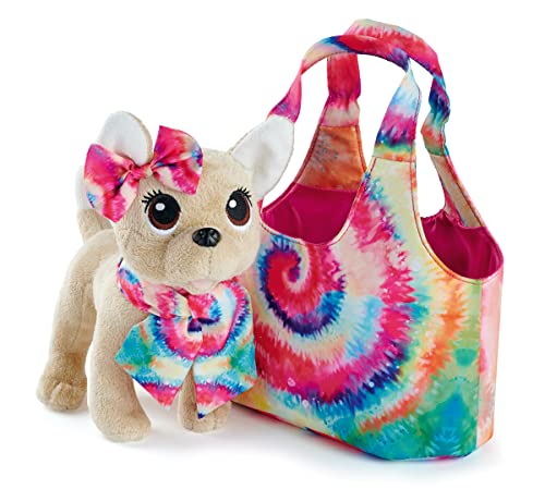 Simba 105890008 - ChiChi Love Batik Style, Plüschhund, Chihuahua, 20cm, Tasche im Batiklook, Hippie, Ethno, Festival, Plüschtier, ab 3 Jahre von Simba