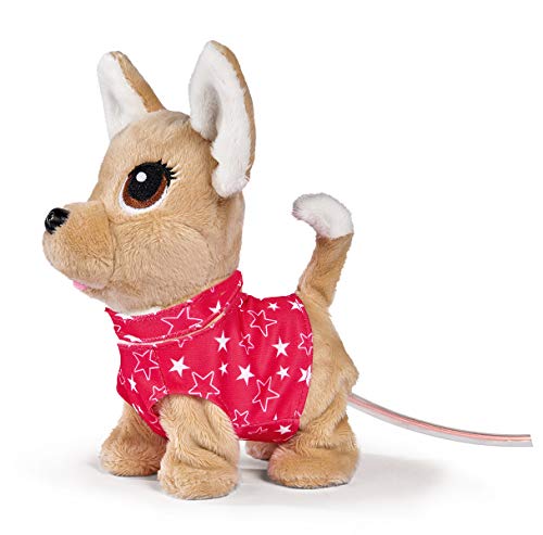 Simba 105893447 - ChiChi Love Twinkle, Chihuahua mit leuchtender Kabelsteuerung, kann laufen, bellen und mit dem Schwanz wedeln, 20cm, ab 3 Jahre von Simba