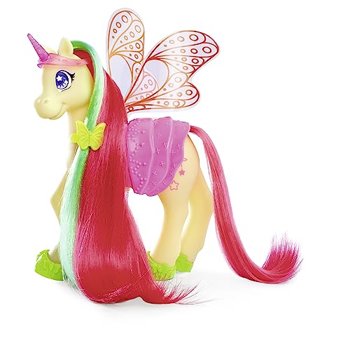 Sweet Pony Fairies, Erwachsenes und Fohlen Pony, mit Clip on Rock, Flügeln, 5 Zubehörteile, 22cm, Spielpferde ab 3 Jahre von Simba