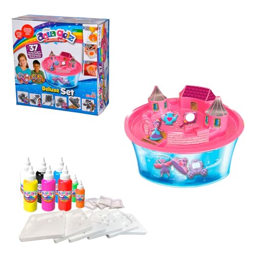 Simba 106322496 - Aqua Gelz Deluxe Prinzessinnen Schloss, Bastelset, Kreativ, 8 Flaschen Farbgel, 6 Formen, 5X Wasserzusatz, Schale mit Schloss Aufsatz, Sticker, ab 8 Jahren Simba 106322496 - Aqua Gelz Deluxe Prinzessinnen Schloss, Bastelset, Kreativ, 8 Flaschen Farbgel, 6 Formen, 5X Wasserzusatz, Schale mit Schloss Aufsatz, Sticker, ab 8 Jahren von Simba