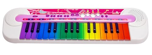 My Music World Girls Keyboard, 32 Tasten, 8 Demos, 6 Rhythmen, 45x13cm, Musikinstrument für Kinder, ab 3 Jahren von Simba