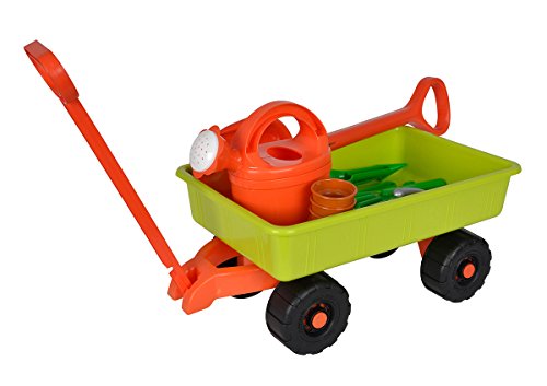 Simba 107134089 - Handwagen mit Gartenwerkzeug von Simba