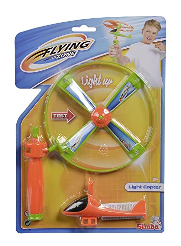 Simba 107206455 - Licht Propeller Flugspiel, 2-fach sortiert, es wird nur ein Artikel geliefert, mit Licht, Starter mit Seilzug, ab 3 Jahre von Simba