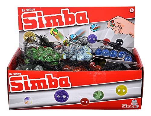 Simba 107408768 - Glasmurmeln im Netz, 20x16mm, 1x25mm, Murmel Säckchen, Kinderspiel, Retrospiel, Murmel, Murmelspiel, 6-Fach Sortiert, es Wird nur EIN Säckchen geliefert, ab 3 Jahren Simba 107408768 - Glasmurmeln im Netz, 20x16mm, 1x25mm, Murmel Säckchen, Kinderspiel, Retrospiel, Murmel, Murmelspiel, 6-Fach Sortiert, es Wird nur EIN Säckchen geliefert, ab 3 Jahren von Simba