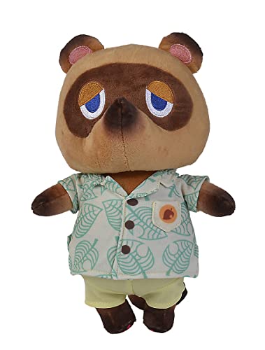 Simba 109231001 - Animal Crossing Tom Nook, 25cm Plüschtier, New Horizons, Nintendo, Plüschfigur für Kinder ab den ersten Lebensmonaten von Simba