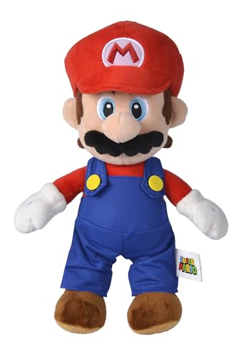 Simba 109231010 - Super Mario Plüschfigur, 30cm, kuschelweich, Nintendo, Charakter aus weltberühmten Computerspiel, ab den ersten Lebensmonaten geeignet, Blau von Simba