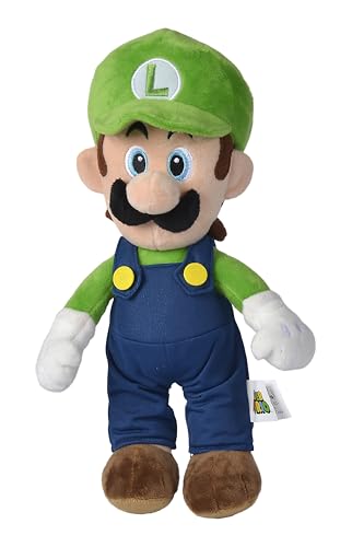 Simba 109231011 - Super Mario Luigi Plüschfigur, 30cm, kuschelweich, Nintendo, Charakter aus weltberühmten Computerspiel, ab den ersten Lebensmonaten geeignet, grün von Simba