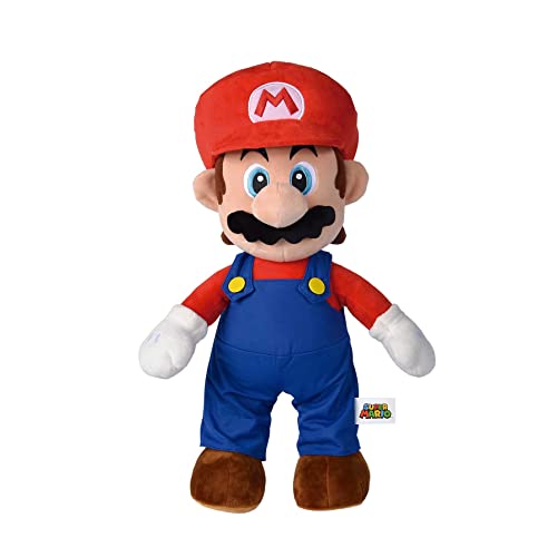 Simba 109231013 - Super Mario Plüschfigur, 50cm, Nintendo, Plüschspielzeug, ab den ersten Lebensmonaten von Simba