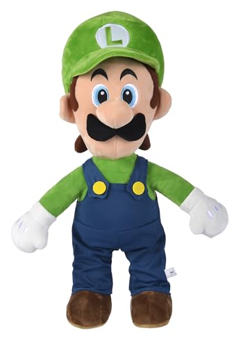 Super Mario Luigi Plüsch, Jumbo, 50cm, Plüschfigur, Nintendo, ab den ersten Lebensmonaten von Simba