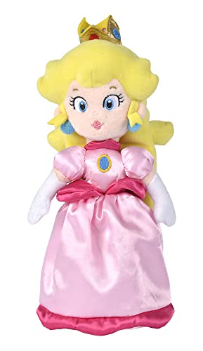 Simba 109231530 Super Mario Peach, 27cm Plüschtier, Nintendo, Plüschfigur ab den ersten Lebensmonaten, Rosa von Simba