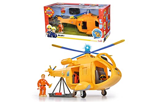 SIMBA - Feuerwehrmann Sam Helikopter Wallaby II, 34 cm, mit Actionfigur, ab 3 Jahren von Simba