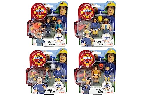 Simba - Feuerwehrmann Sam, Set 2 Figuren 7,5, 109251043038, ab 3 Jahren, mit Zubehör von Simba