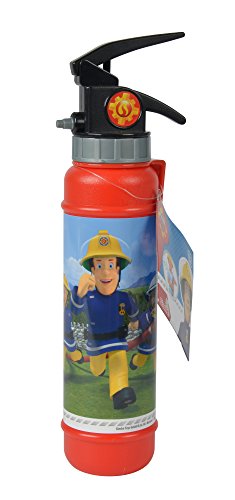 Simba 109252125 - Feuerwehrmann Sam Feuerlöscher Wasserspritzer, Mit wasserfester Banderole, 28cm, Tankvolumen 450ml, Reichweite 5m von Simba