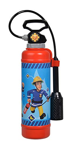 Simba 109252398 - Feuerwehrmann Sam Feuerlöscher Pro, mit Druckluftmechanismus, Tankvolumen: 900ml, 31cm, für Kinder ab 3 Jahren von Simba