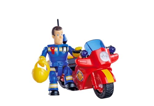 Feuerwehrmann Sam Motorrad mit Figur und Zubehör – Robustes Einsatzfahrzeug mit Licht und Sound, Fahrspaß für Kinder ab 3 Jahren, Rollenspielzeug Feuerwehr kleine Feuerwehrfans Feuerwehrmann Sam Motorrad mit Figur und Zubehör – Robustes Einsatzfahrzeug mit Licht und Sound, Fahrspaß für Kinder ab 3 Jahren, Rollenspielzeug Feuerwehr kleine Feuerwehrfans von Simba