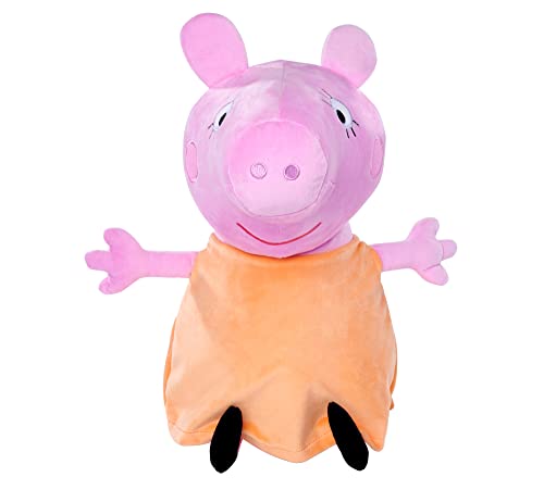 Simba 109261004 - Peppa Pig Plüsch Mama Wutz, 35cm, im Standardoutfit, Plüschfigur, Plüschtier, ab den ersten Lebensmonaten, White/Beige von Simba