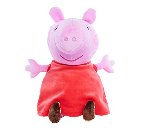 Simba 109261009 - Peppa Pig Plüsch mit Sound, 25cm, macht lustige Geräusche wenn man auf den Bauch drückt, ab den ersten Lebensmonaten von Simba