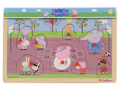 Simba 109265700 Peppa Pig Steckpuzzle, Mehrfarbig von Simba