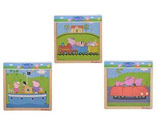 Simba 109265701 Peppa Pig Einlegepuzzle, Mehrfarbig von Eichhorn