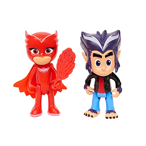 Simba 109402418 - PJ Masks Figuren Set Eulette+Heuler, Staffel 3, beweglich, 8cm, ab 3 Jahren von Simba