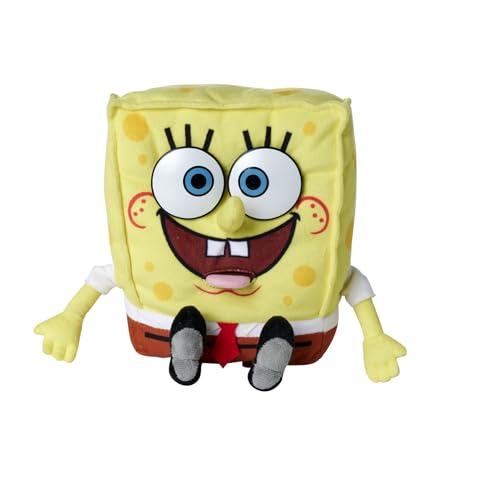 SIMBA 109491008 - Spongebob Schwammkopf Plüschfigur (30 cm) mit witzigen Funktionen & Sounds, Spielzeug-Kuscheltier für Fans & Kinder ab den ersten Lebensmonaten von Simba